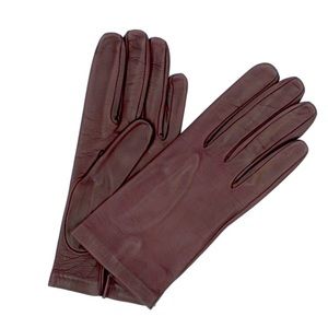Sermoneta 1002 Classic Leather Gloves - Silk Lined in Bordeaux. Brand New!